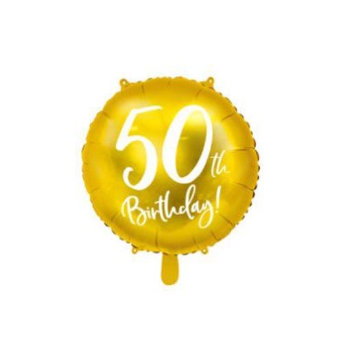 50th birthday balloon. Aluminum - Helium
