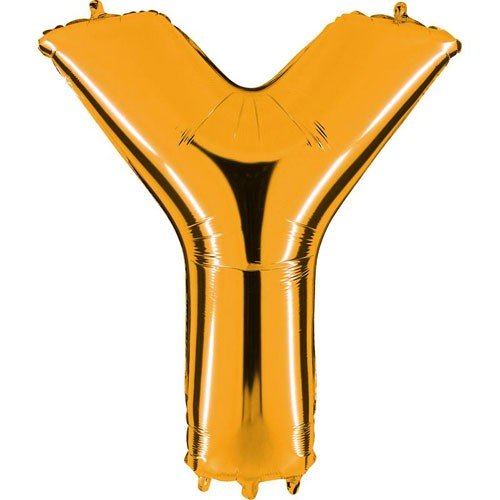 Metallic gold Y balloon, 102cm