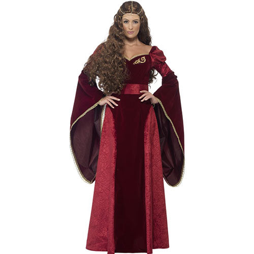 Deluxe medieval queen women's costume