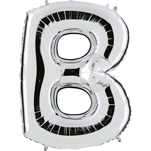 Metallic silver ball B, 102 cm