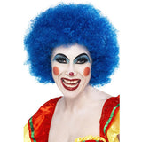 Blue crazy clown wig