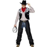 Leather cowboy men's costume