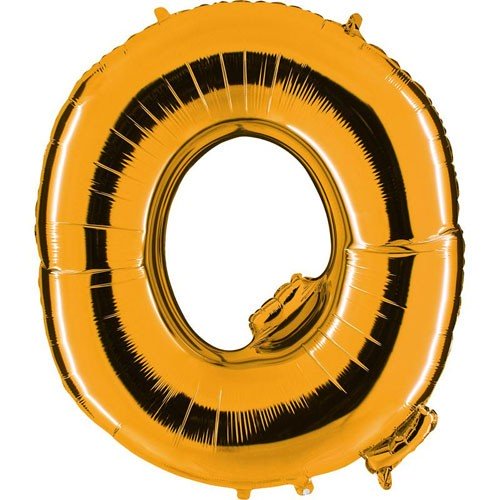 Gold letter Q metallic balloon, 102cm
