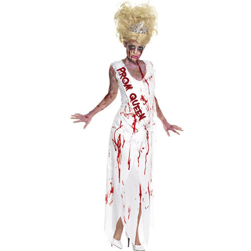 Woman's zombie prom queen costume