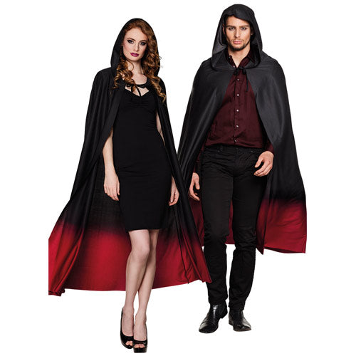 Cape adulte Fade - Noir et rouge