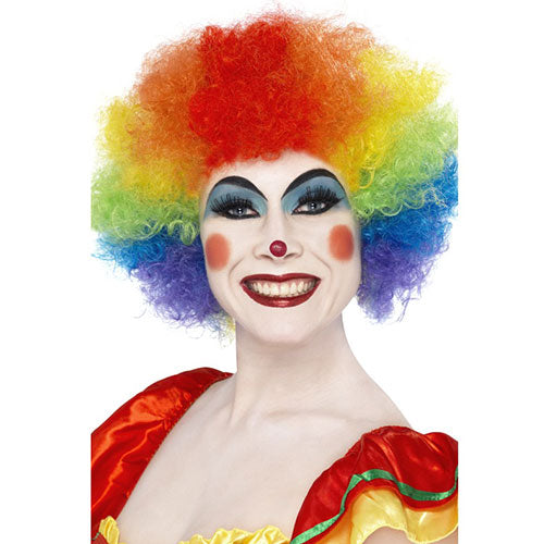 Perruque clown fou multicolore