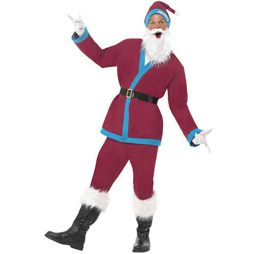 Men's Burgundy Santa Claus Costume