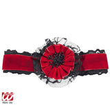 Red and black choker