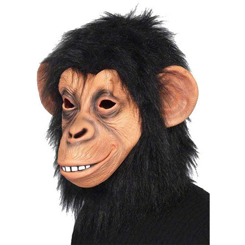 Chimpanzee monkey mask with hair