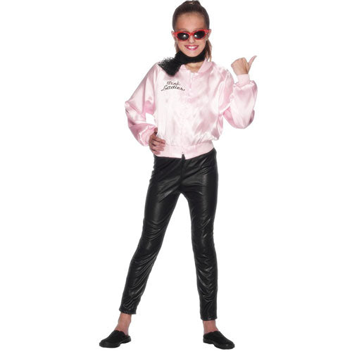 Girl's Pink Grease Jacket Child Costume