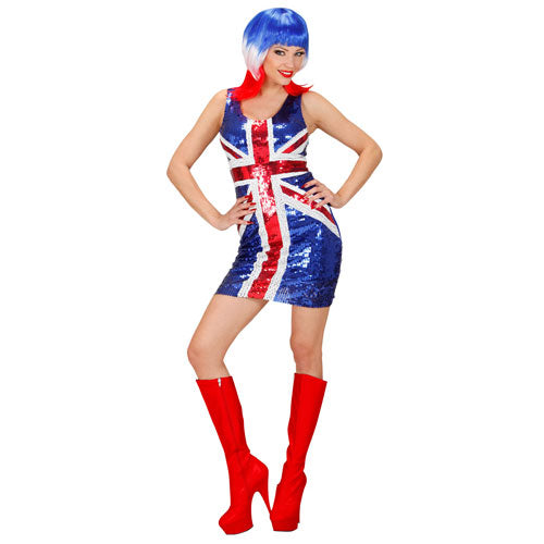 English flag sequins women's costume
