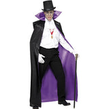 Black purple reversible cape