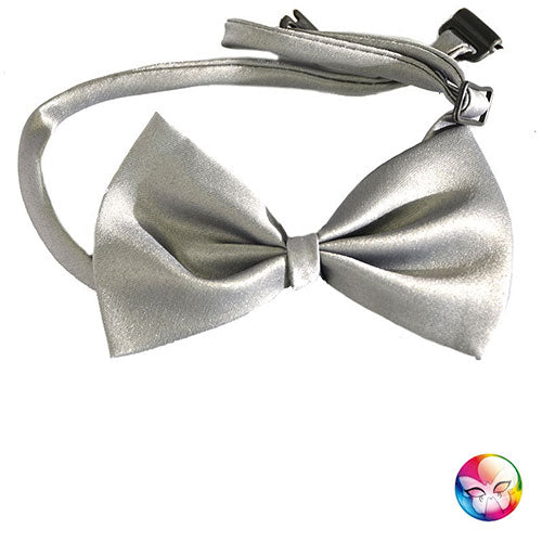 Gray adjustable bow tie