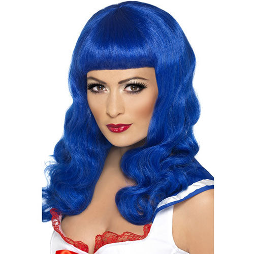 Blue california wig