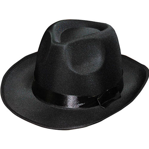 Black satin Borsalino