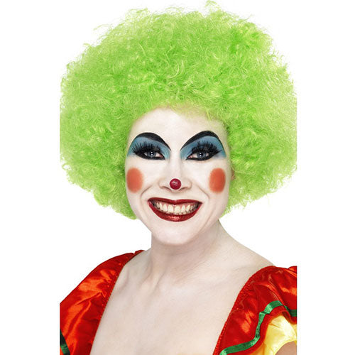 Green crazy clown wig