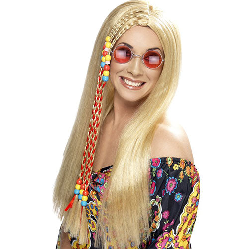 Perruque hippie blonde