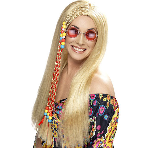 Blonde hippie wig