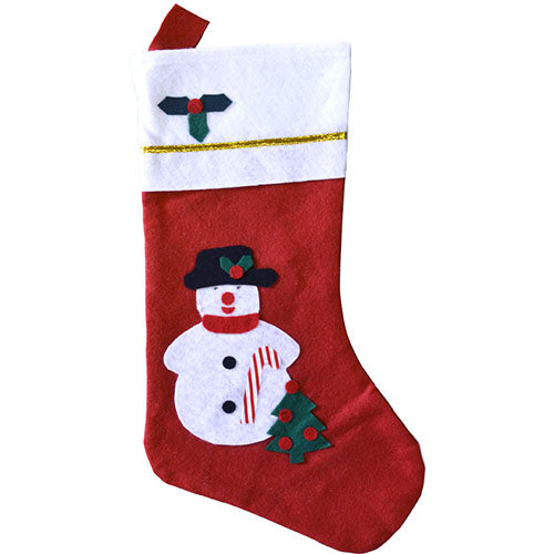 Decorated felt Christmas stocking