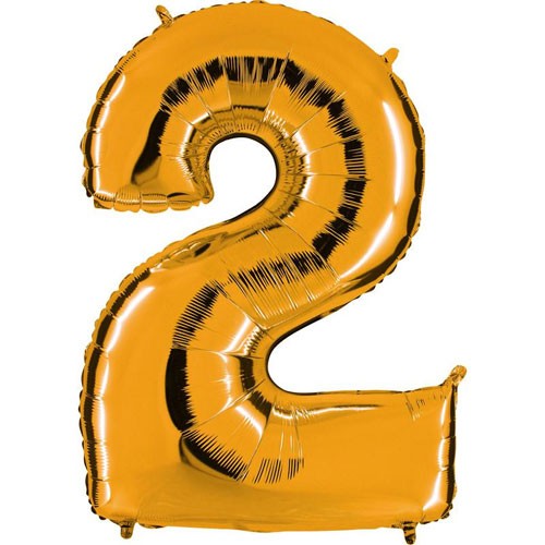 Ballon métallisé or n°2, 102 cm