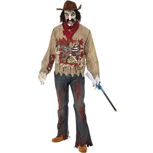 Zombie cowboy men's costume