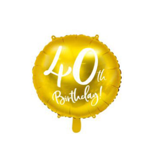 Ballon birthday 40 ans. Alu - Hélium