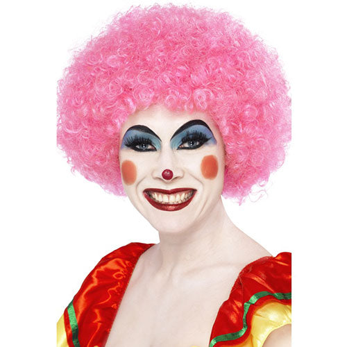 Pink crazy clown wig