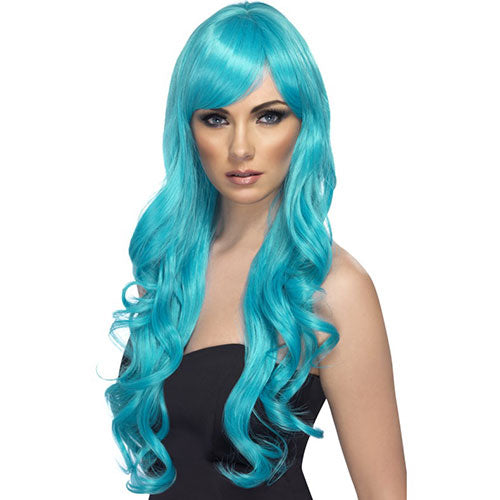 Ocean blue long desire wig