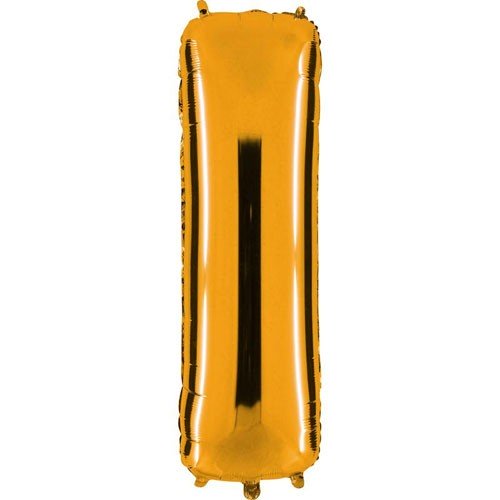 Letter I gold metallic balloon, 102cm