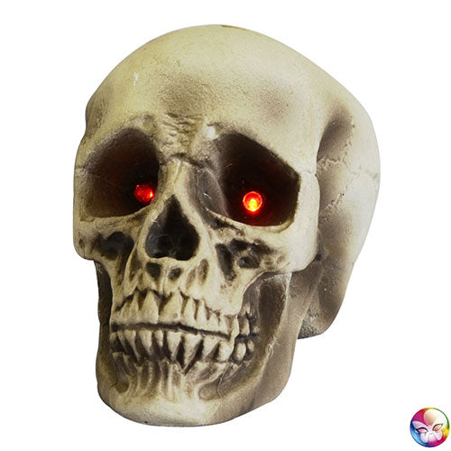 Styrofoam skull glowing eyes