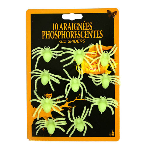 Phosphorescent spiders set