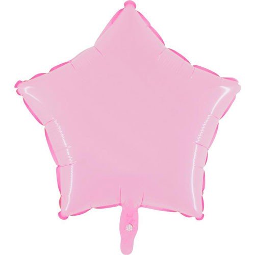 Light pink star helium balloon 45cm