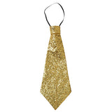 Cravate paillettes dorée