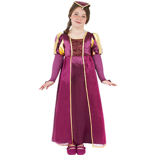 Pink tudor girl child costume