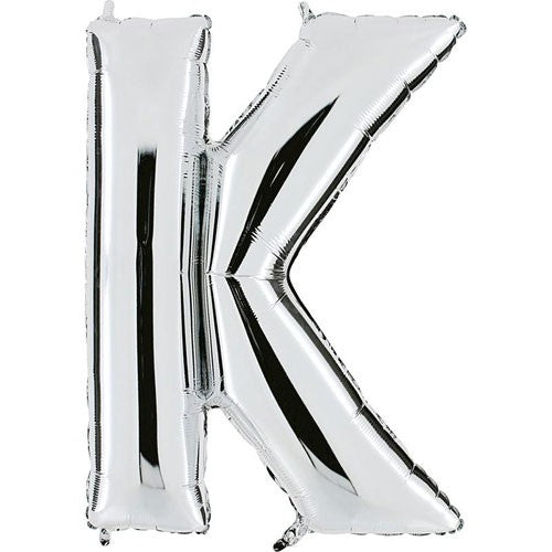 Metallic Silver K Ball, 102cm