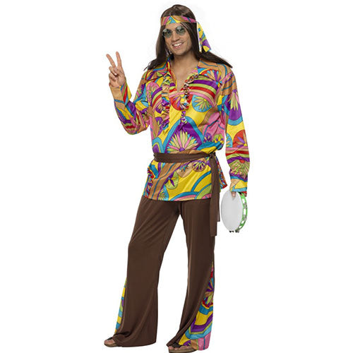 Psychedelic hippie man costume