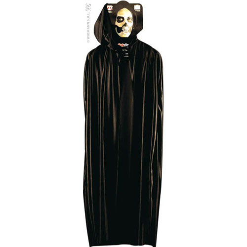 Cape Halloween longue noire capuche