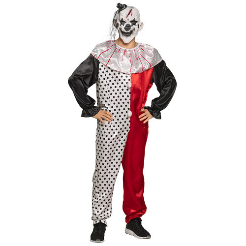 Psycho clown Halloween men's costume