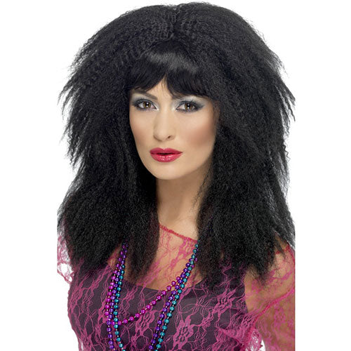 Black crepe wig