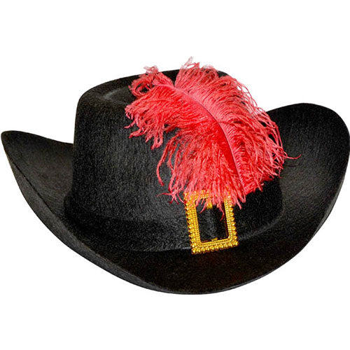 chapeau mousquetaire noir