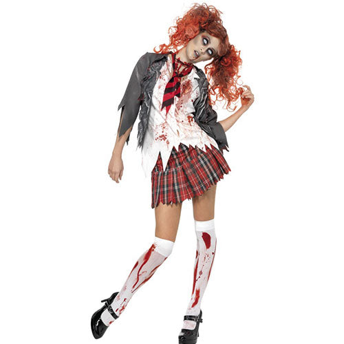 Woman's zombie schoolgirl costume