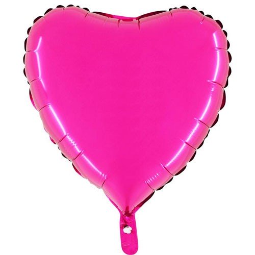 Pink heart helium balloon 45cm