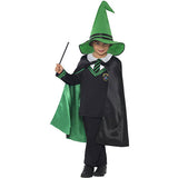 Costume child wizard green black