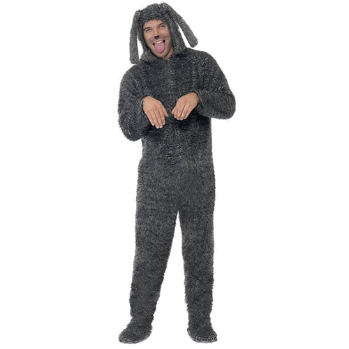 Déguisement homme chien peluche
