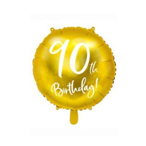 90th birthday balloon. Aluminum - Helium