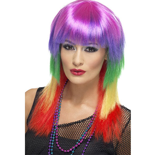 Multicolor rocker wig