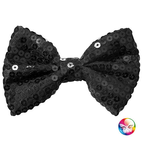 Noeud papillon sequins noir