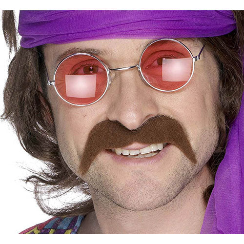 Brown hippie trendy mustache
