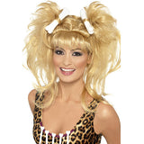 Blonde cavewoman wig