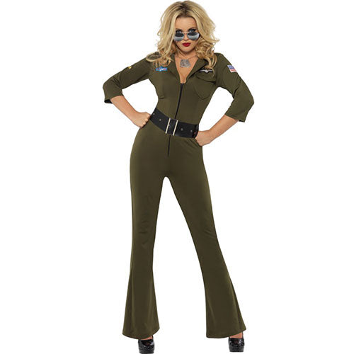 Women's Gun Aviator Top Costume